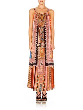 CAMILLA Child of the Tribe Drawstring Dress 100% Silk One Size Maxi 2014 Archive